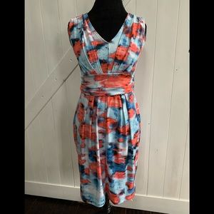 Pink and blue dress